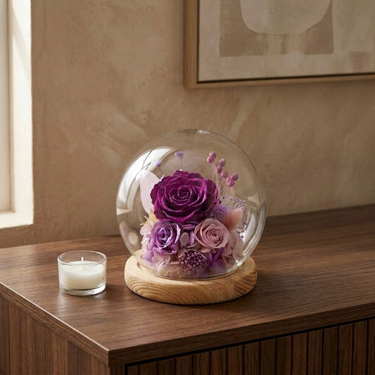 Royal Amethyst Rose Dome