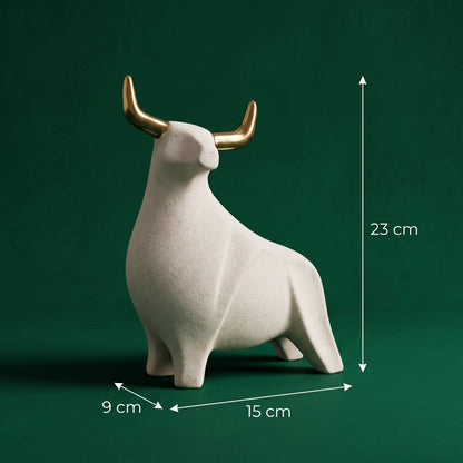 Aureus Bull Sculpture — dimensions 15 x 9 x 23 cm