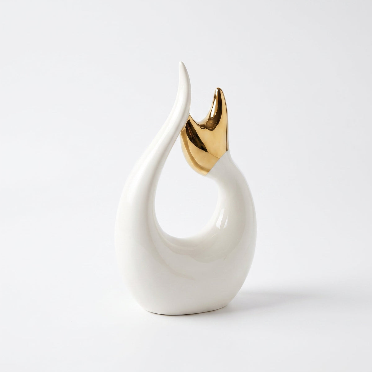 Aurelia Abstract Sculpture — front view on white background