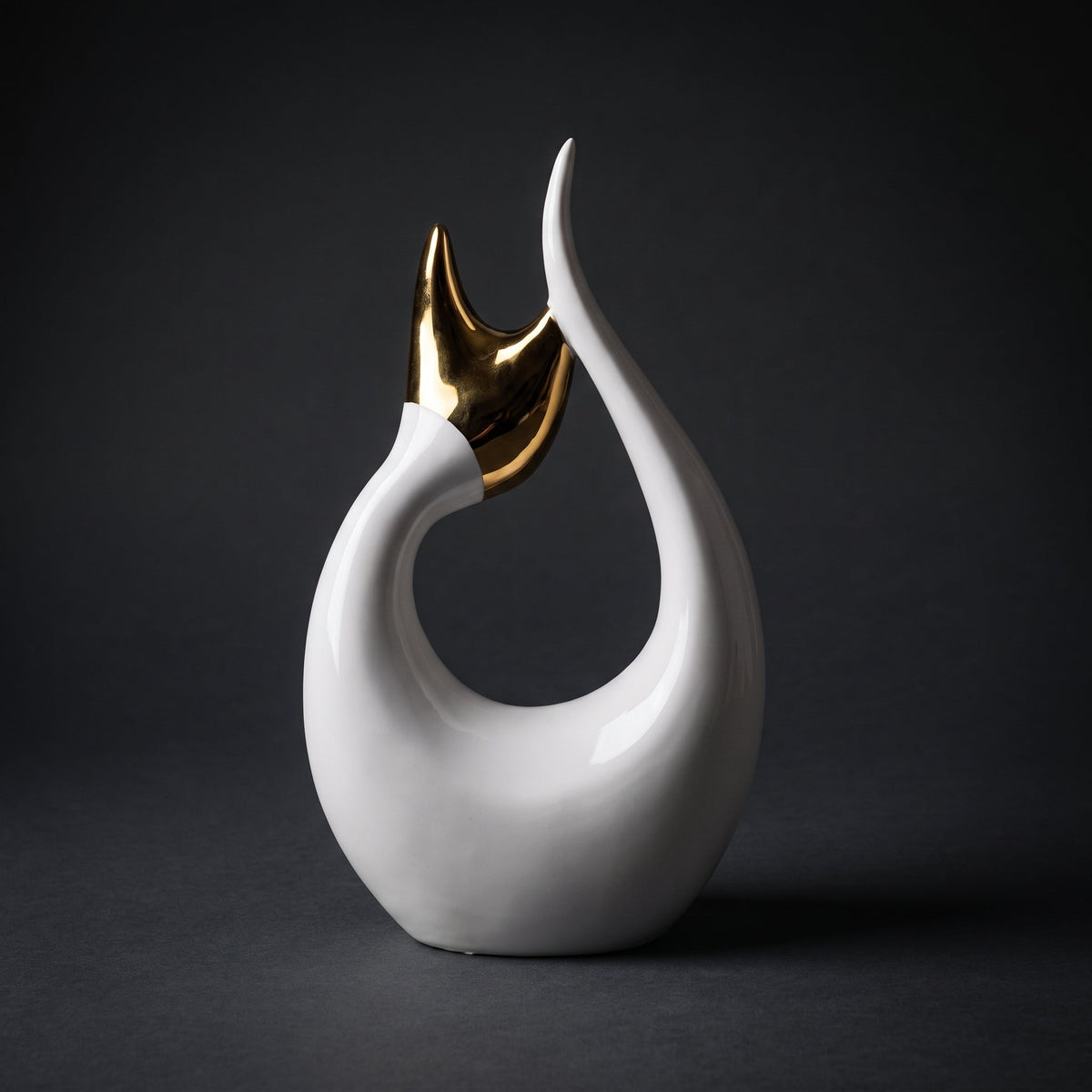 Aurelia Abstract Sculpture — full view on dark background