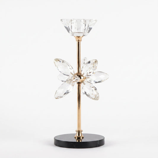 Crystal Bloom Candle Holder Regular — front view on white background