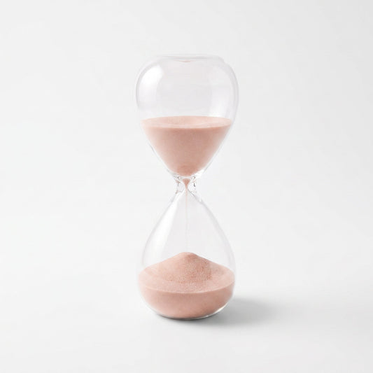 Blush Sands Hourglass — front view on white background