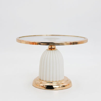 Ivory Luxe Cake Display Stand Regular — front view on white background