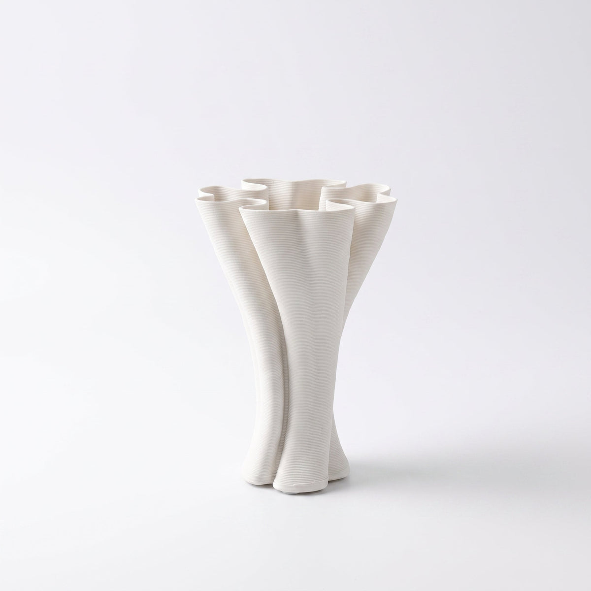 Petal Fold Vase — front view on white background