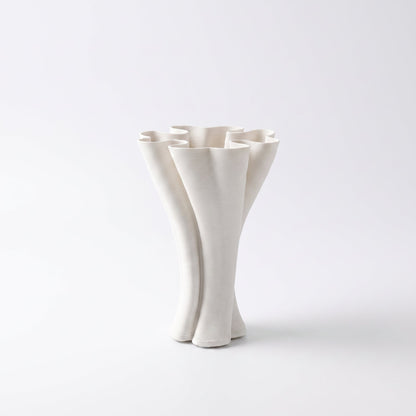 Petal Fold Vase — front view on white background