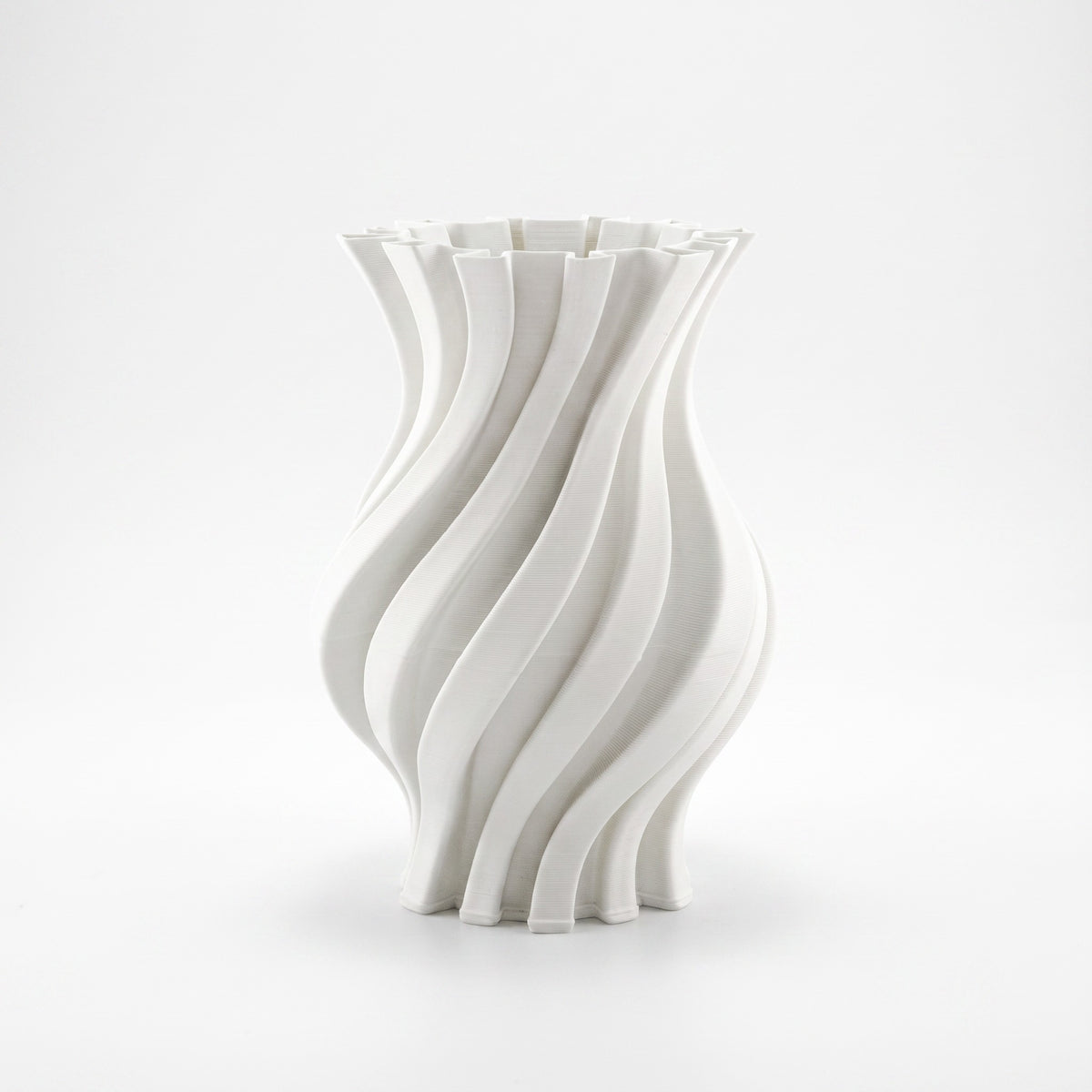Helix Wave Vase — front view on white background