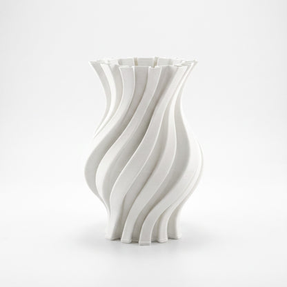 Helix Wave Vase — front view on white background