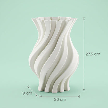 Helix Wave Vase — dimensions 20 x 19 x 27.5 cm