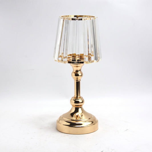Crystal-Style Pleat Candle Hurricane Regular — front view on white background