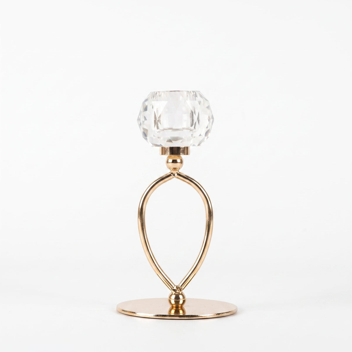 Infinity Crystal Candle Holder Regular — front view on white background