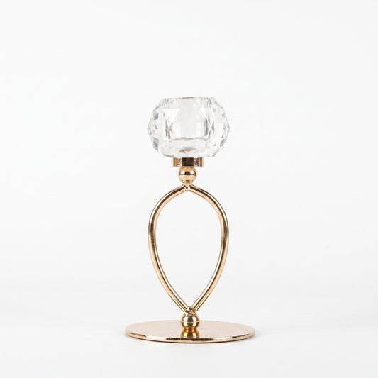 Infinity Crystal Candle Holder Regular — front view on white background