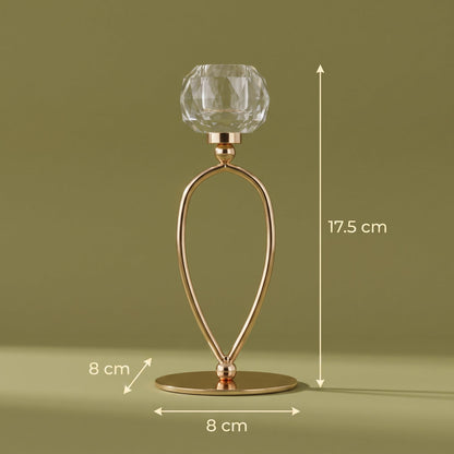 Infinity Crystal Candle Holder Tall — dimensions 8 x 8 x 17.5 cm