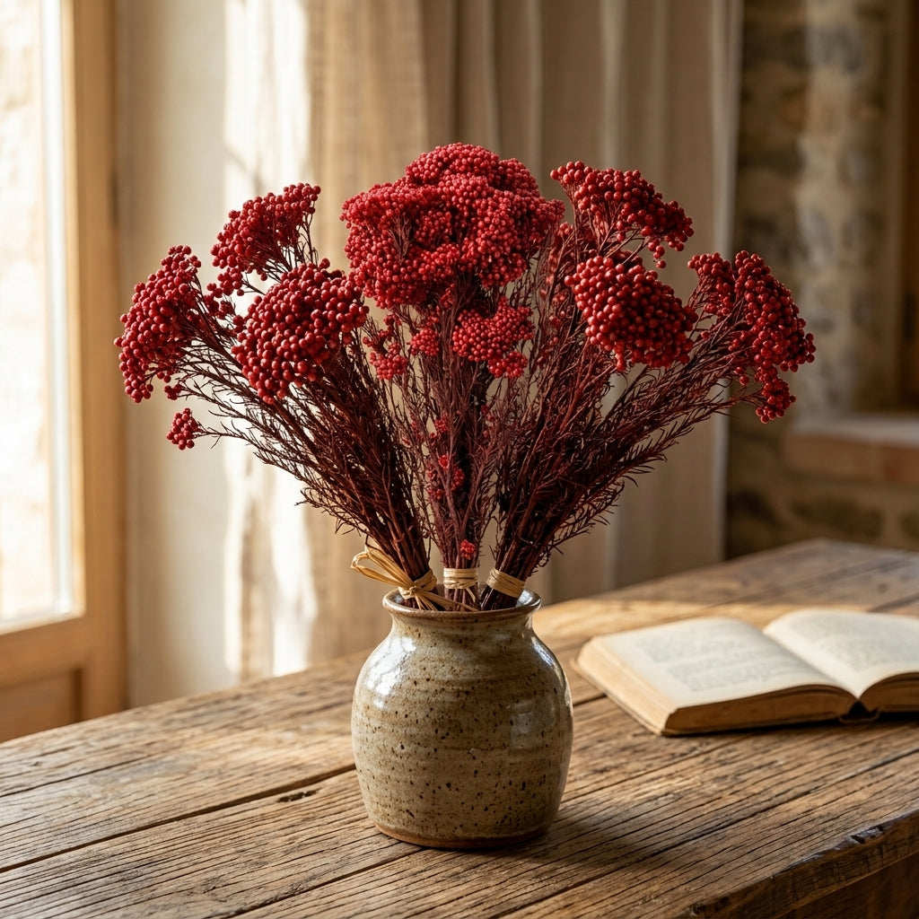 Crimson Berry Cluster Dried Arrangement