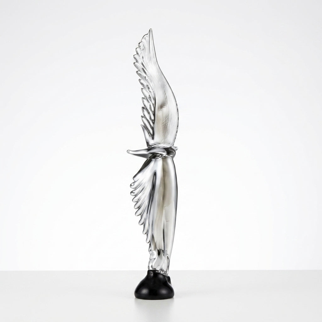 Glass Winged Bird Sculpture