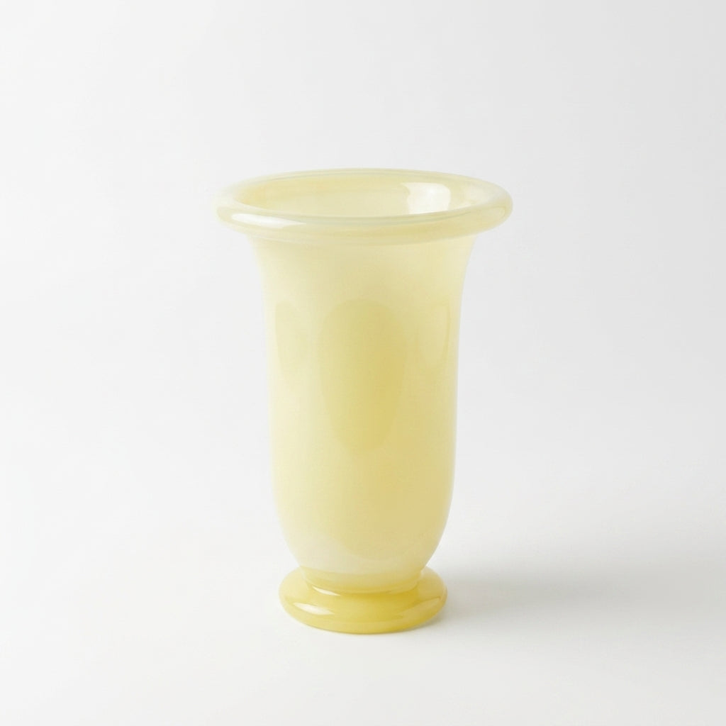 Gloss Finish Lemon Yellow Vase