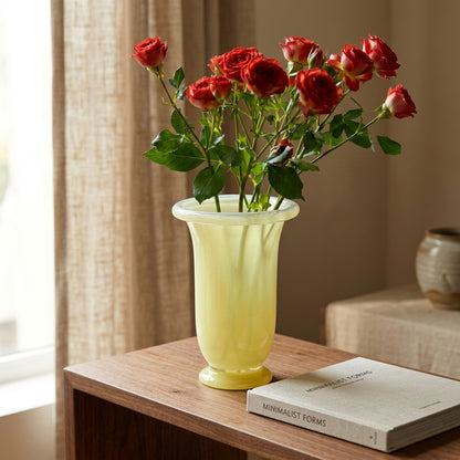 Gloss Finish Lemon Yellow Vase