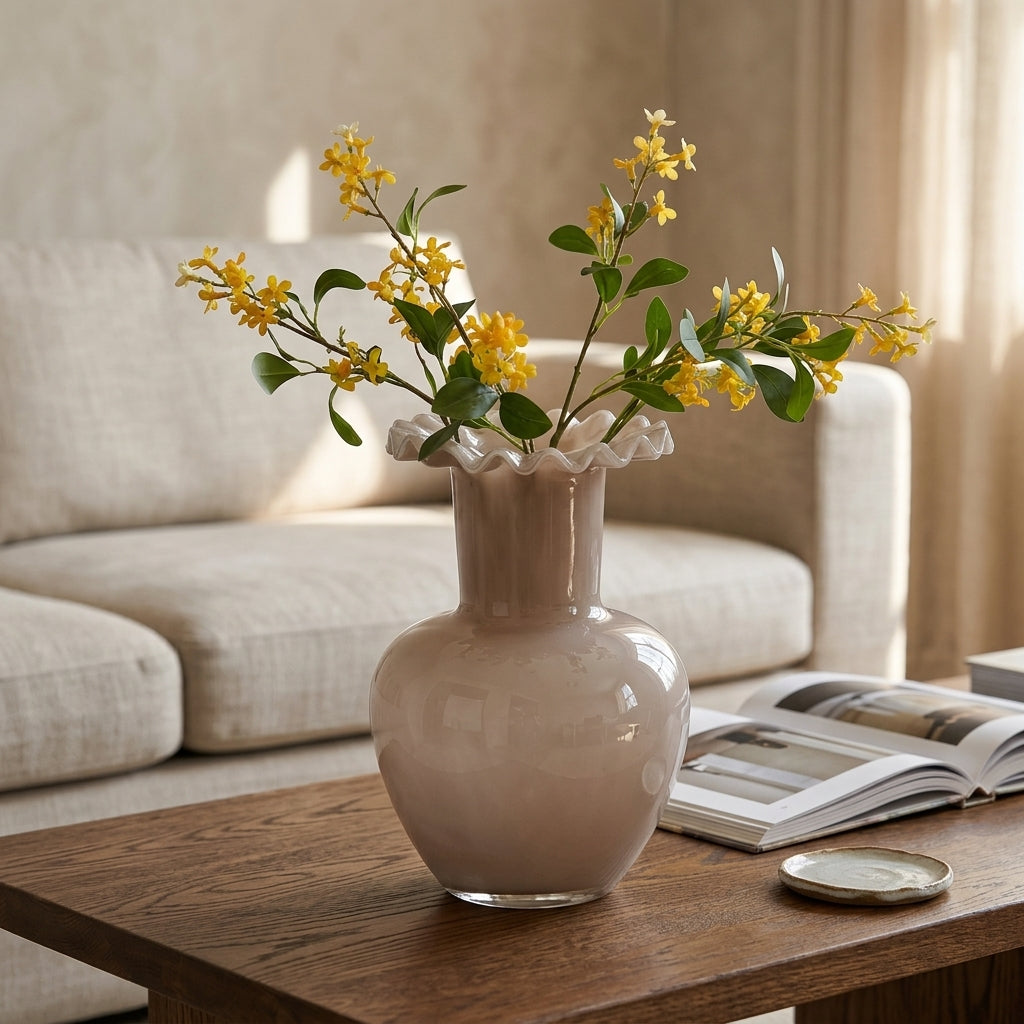 Smooth Neutral Ceramic Vase – Large