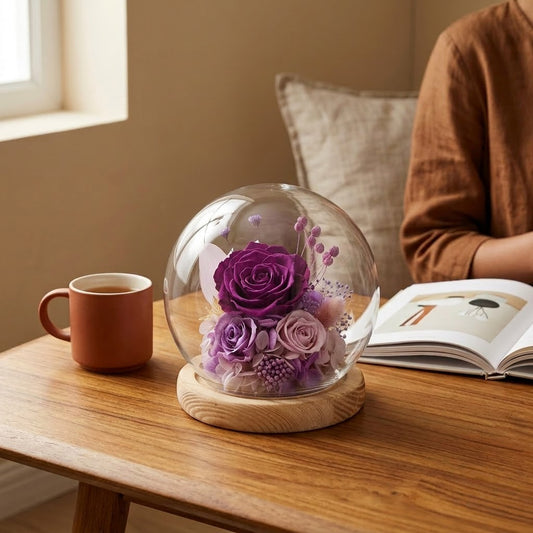 Royal Amethyst Rose Dome